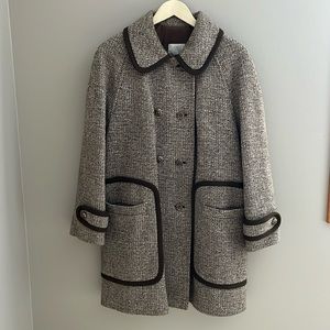 Vintage 60’s Tweed Coat M. Liman Co.‎ Penguin Fashions Brown Tan Size Various